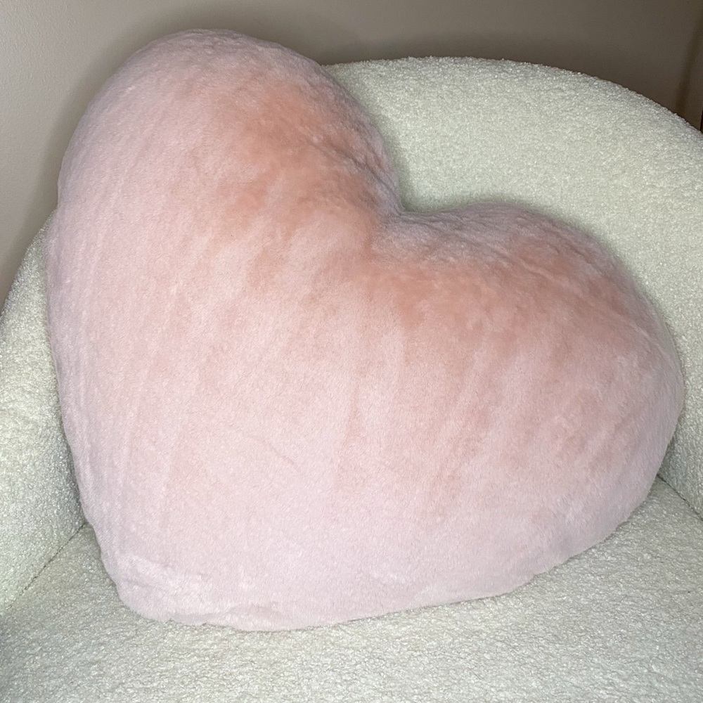 Target Threshold Plush Light Pink Heart Pillow